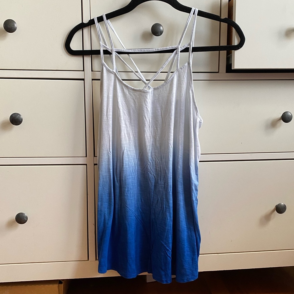 American Eagle Strappy Tie-Dye Slub Tank Medium